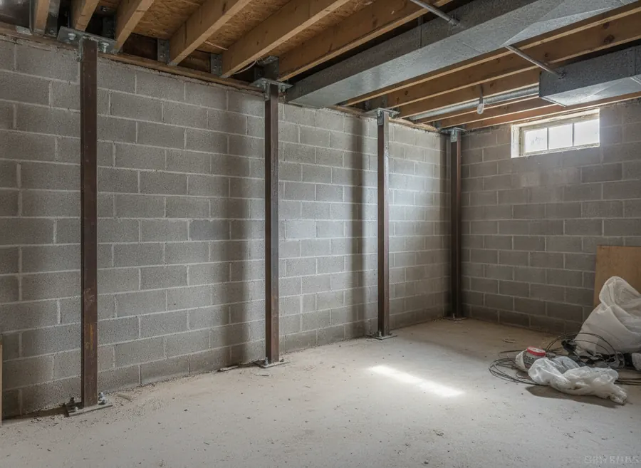 Bowing Basement Wall Repair in Roanoke